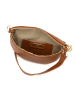 Mia Tomazzi Leder-Brustbeutel "Perugino" in Hellbraun - (B)23 x (H)13 x (T)2 cm