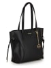 Mia Tomazzi Leder-Schultertasche "Ausonio" in Schwarz - (B)30 x (H)32 x (T)11,5 cm