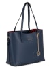 Mia Tomazzi Leren schoudertas donkerblauw - (B)35 x (H)30 x (D)15 cm