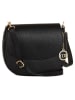 Mia Tomazzi Leder-Umhängetasche in Schwarz - (B)23 x (H)19 x (T)8 cm