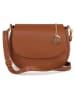 Mia Tomazzi Leder-Umhängetasche "Eschilo" in Hellbraun - (B)23 x (H)19 x (T)8 cm