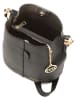 Mia Tomazzi Leder-Umhängetasche in Schwarz - (B)20 x (H)23 x (T)14 cm