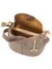 Mia Tomazzi Leren schoudertas taupe - (B)20 x (H)23 x (D)14 cm