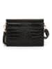 Mia Tomazzi Leren schoudertas zwart - (B)22 x (H)16 x (D)9 cm