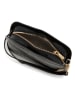 Mia Tomazzi Leder-Umhängetasche in Schwarz - (B)24 x (H)17 x (T)9 cm