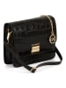 Mia Tomazzi Leren schoudertas zwart - (B)23 x (H)18 x (D)7 cm