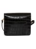 Mia Tomazzi Leder-Umhängetasche in Schwarz - (B)23 x (H)18 x (T)7 cm