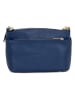 Mia Tomazzi Leren schoudertas "Bardolino" blauw - (B)25 x (H)17 x (D)13 cm