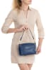 Mia Tomazzi Leren schoudertas "Bardolino" blauw - (B)25 x (H)17 x (D)13 cm