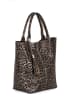 Mia Tomazzi Leren shopper "Barozzi" taupe - (B)31 x (H)36 x (D)20 cm