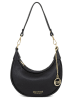 Mia Tomazzi Leder-Schultertasche "Carabelli" in Schwarz - (B)25 x (H)14 x (T)8 cm