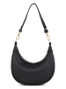 Mia Tomazzi Leder-Schultertasche "Carabelli" in Schwarz - (B)25 x (H)14 x (T)8 cm