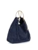 Mia Tomazzi Leder-Henkeltasche "Tarabella" in Dunkelblau - (B)34 x (H)30 x (T)11 cm