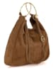 Mia Tomazzi Leren schoudertas ''Tarabella'' bruin - (B)34 x (H)30 x (D)11 cm