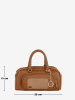 Mia Tomazzi Leder-Henkeltasche "Barellai" in Hellbraun - (B)29 x (H)13 x (T)9 cm