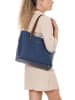 Mia Tomazzi Leren schoudertas ''Lussino'' blauw - (B)35 x (H)30 x (D)15 cm