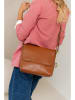 Mia Tomazzi Leder-Umhängetasche ''Zanzur'' in Hellbraun - (B)25 x (H)24 x (T)9 cm