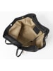 Lia Biassoni Leder-Schultertasche "Conza" in Schwarz - (B)60 x (H)33 x (T)15 cm