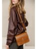 Lia Biassoni Leder-Schultertasche  in Hellbraun - (B)22 x (H)19 x (T)7 cm