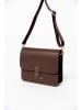 Lia Biassoni Leren schoudertas "Disueri" donkerbruin - (B)22 x (H)19 x (D)7 cm