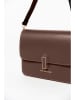 Lia Biassoni Leder-Umhängetasche "Disueri" in Dunkelbraun - (B)22 x (H)19 x (T)7 cm
