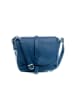 Lia Biassoni Leren schoudertas "Mella" blauw - (B)24 x (H)20 x (D)9 cm