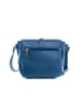Lia Biassoni Leren schoudertas "Mella" blauw - (B)24 x (H)20 x (D)9 cm