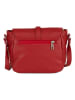 Lia Biassoni Leren schoudertas "Mella" rood - (B)24 x (H)20 x (D)9 cm