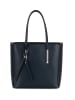 Lia Biassoni Leder-Schultertasche "Mallero" in Dunkelblau - (B)32 x (H)30 x (T)12 cm