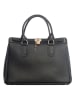 Lia Biassoni Leder-Henkeltasche "Nure" in Schwarz - (B)36 x (H)28 x (T)18 cm
