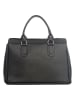 Lia Biassoni Leder-Henkeltasche "Nure" in Schwarz - (B)36 x (H)28 x (T)18 cm