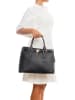 Lia Biassoni Leren handtas "Nure" zwart - (B)36 x (H)28 x (D)18 cm