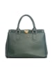 Lia Biassoni Leder-Henkeltasche "Nure" in Dunkelgrün - (B)36 x (H)28 x (T)18 cm