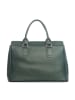 Lia Biassoni Leder-Henkeltasche "Nure" in Dunkelgrün - (B)36 x (H)28 x (T)18 cm