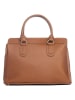 Lia Biassoni Leren handtas "Nure" cognackleurig - (B)36 x (H)28 x (D)18 cm