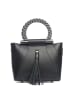 Lia Biassoni Leren handtas "Garlate" zwart - (B)28 x (H)21 x (D)10 cm