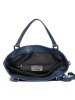Lia Biassoni Leren schoudertas "Alserio" blauw - (B)42 x (H)26 x (D)14 cm