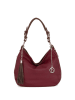 Lia Biassoni Leren schoudertas "Garga" bordeaux - (B)36 x (H)26 x (D)10 cm