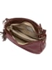 Lia Biassoni Leren schoudertas "Garga" bordeaux - (B)36 x (H)26 x (D)10 cm