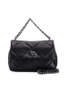 Lia Biassoni Leder-Schultertasche "Salto" in Schwarz - (B)30 x (H)17 x (T)8 cm