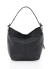 Lia Biassoni Leder-Schultertasche "Vara" in Schwarz - (B)26 x (H)27 x (T)13 cm