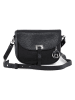 Lia Biassoni Leren schoudertas "Neva" zwart - (B)20 x (H)16 x (D)6 cm