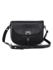 Lia Biassoni Leren schoudertas "Neva" zwart - (B)20 x (H)16 x (D)6 cm