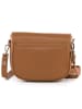 Lia Biassoni Leder-Umhängetasche "Neva" in Cognac - (B)20 x (H)16 x (T)6 cm