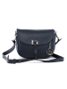 Lia Biassoni Leren schoudertas "Neva" donkerblauw - (B)20 x (H)16 x (D)6 cm