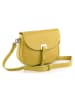 Lia Biassoni Leder-Umhängetasche "Neva" in Gelb - (B)20 x (H)16 x (T)6 cm