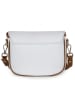 Lia Biassoni Leder-Umhängetasche "Neva" in Weiß - (B)20 x (H)16 x (T)6 cm