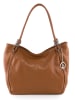 Lia Biassoni Skórzana torebka "Merula" w kolorze jasnobrązowym - 32 x 28 x 14 cm