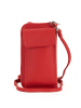 Lia Biassoni Skórzana torebka "Cerca" w kolorze czerwonym na telefon - 11 x 19 x 4 cm