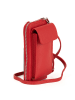 Lia Biassoni Leder-Handytasche "Cerca" in Rot - (B)11 x (H)19 x (T)4 cm